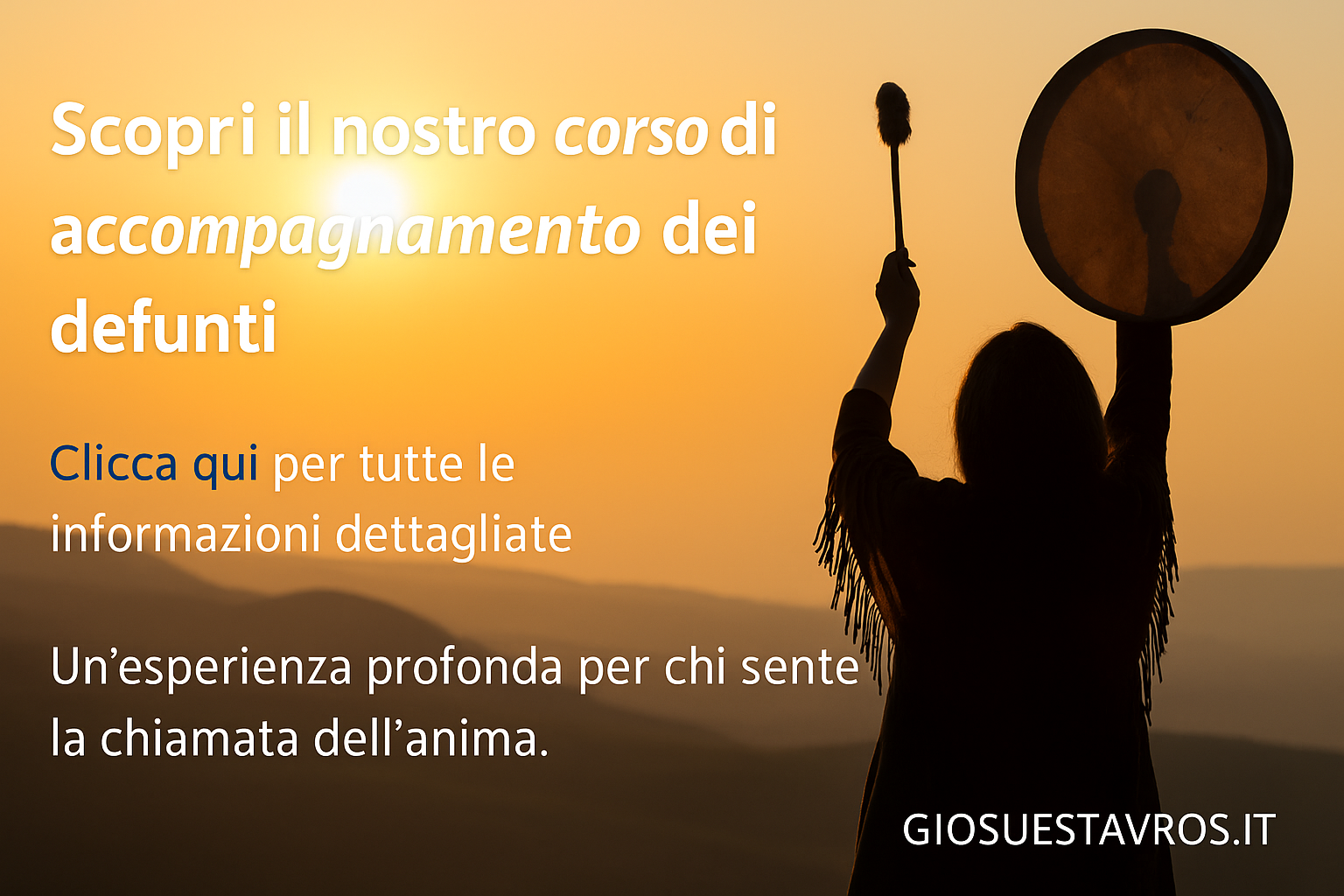 Immagine evocativa per promuovere il corso di accompagnamento dei defunti secondo lo sciamanesimo – Giosuè Stavros